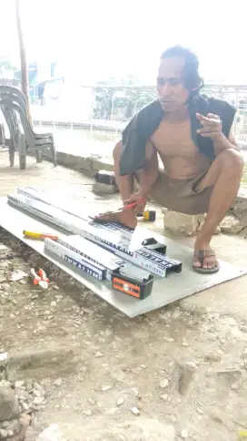 Kusen jendela pintu kaca halmunium