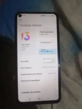 Redmi note 9 6+2/128 kelengkapan hp+kabel data ajh