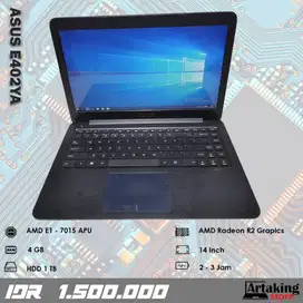 Asus E402YA - AMD E1 - Ram 4 GB - Normal Siap Pakai