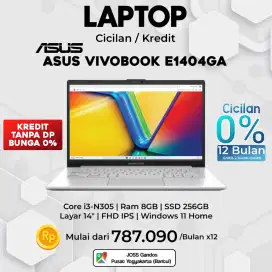 Laptop Asus Vivobook e1404GA, Cicilan Kredit Tanpa DP, Bunga 0% 12bln