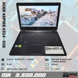 Acer Aspire A514 - 51G - Core i5 - Gen 8 th - SSD 256 GB - Double VGA
