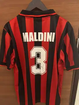 Ac Milan Authentic Original Home Kit 93/94 , Sign Maldini ( Bole Nego