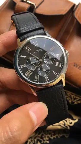 Jam tangan GUESS watch black original roman dial drees watch 38 mm
