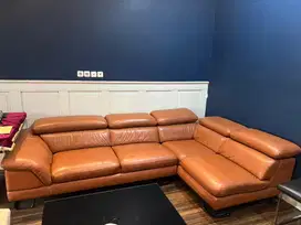Sofa Korus Cellini real leather 4 seaters kondisi bagus