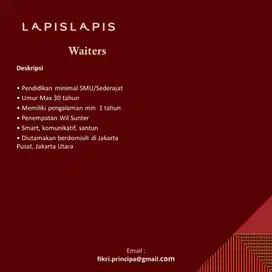 Lowongan Waiters