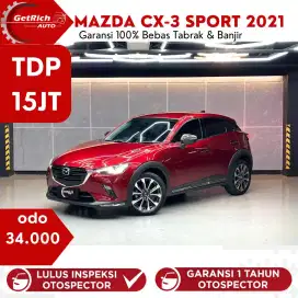 LOW KM 30RB!!! MAZDA CX3 1.5 SPORT AT 2021 MERAH