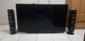 Tv Led 43 polytron, speaker & remot tanpa stb, analog, segel