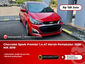 [ KM ANTIK 27RB ] Chevrolet Spark Premier 1.4 AT Merah 2019/2020