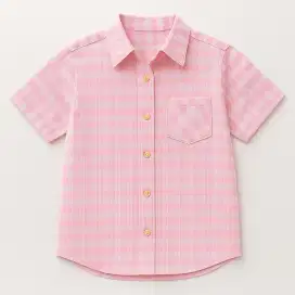 Kemeja Wanita Pink Kotak-Kotak – Fresh & Casual