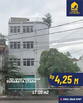 SEGERA LELANG, JUNI 2025 Ruko Surabaya Nol Jalan Songoyudan