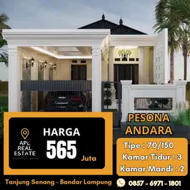 Rumah tanah luas di Way Kandis Bandar Lampung