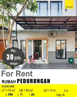 DISEWAKAN RUMAH DI PEDURUNGAN A3962