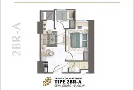 APARTEMEN TRANS ICON SBY 2BR LANTAI 9 - OPER KREDIT
