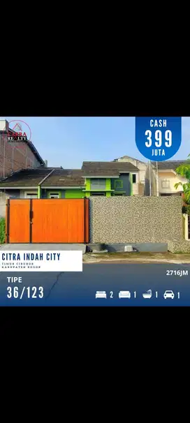 Rumah depan mesjid siap huni type 36/123