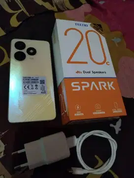 Tecno Spark 20C Ram 4+4/128 Fullset Mulus Nominus.