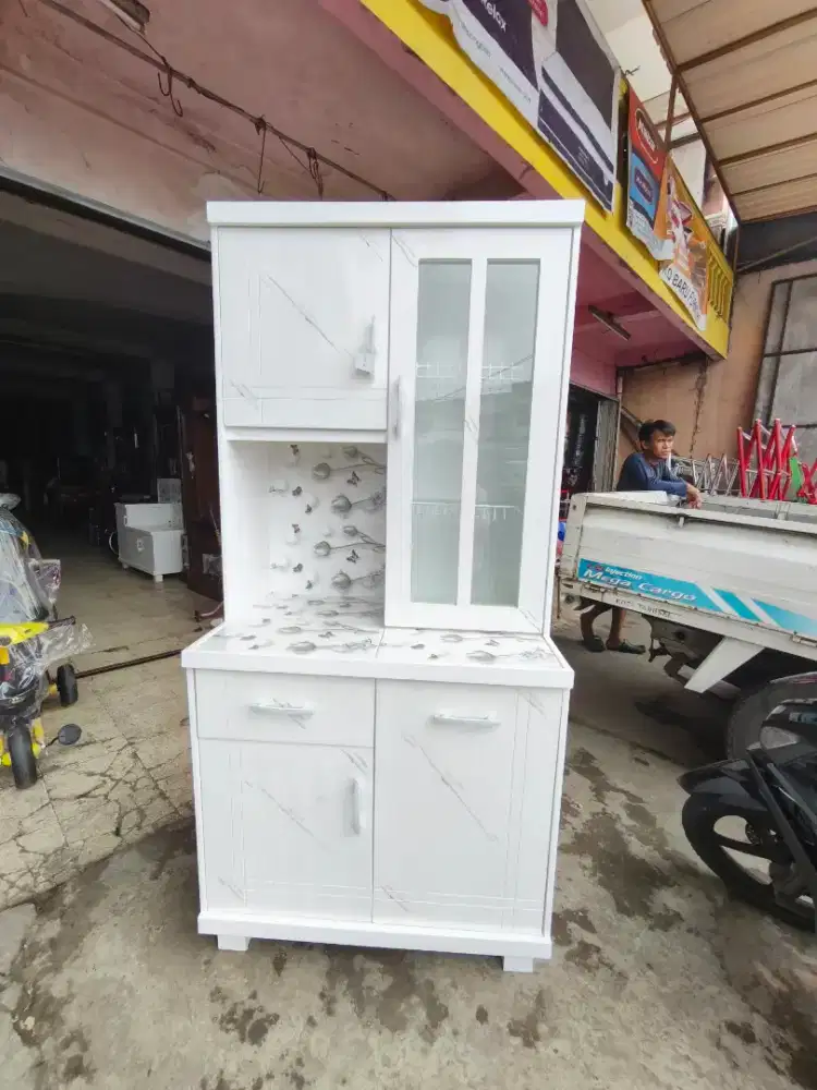 Lemari dapur 2 pintu putih