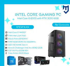 PC Rakitan Combo Intel Core i5 14400F With Intel Arc B580 12GB