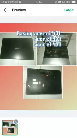 casing laptop acer e1 431