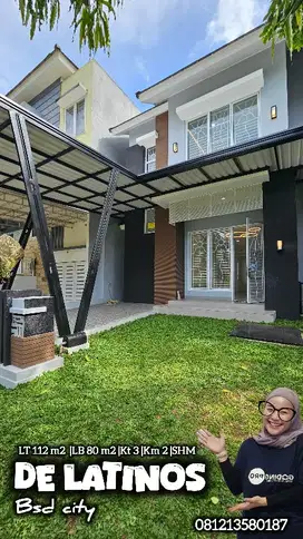 dijual rumah siap huni di de latinos bsd city
