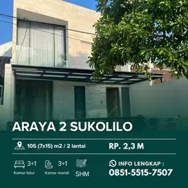 ARAYA 2 Dekat Merr ‼️Rumah 2 Lantai Semi Furnish Sukolilo