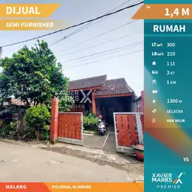 Dijual Rumah Semi Furnish Bangunan Terawat di Polehan Malang