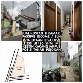 JUAL KOS KOST KOSAN KOSTAN 8 KAMAR DI KEBON KACANG TANAH ABANG JAKPUS