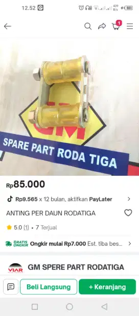 Anting per daun roda tiga