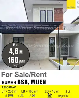 DIJUAL DAN DISEWAKAN RUMAH DI BSB MIJEN A3958
