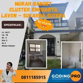 Disewakan Rumah Cluster Enchanta Type A Ada AC lavon Suvarna Tangerang
