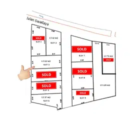 Tanah kav siap bangun 62 m2 shm imb Bebas banjir 8.5 juta