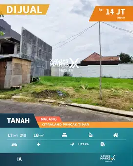 Dijual Tanah Kavling Siap Bangun di Citraland Tidar Malang