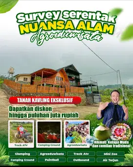 Harga spesial ! Kavling strategis dekat fasilitas wisata dan edukasi