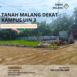 Tanah Kos Malang Strategis dekat Kampus UIN Free Design, Bisa Angsuran