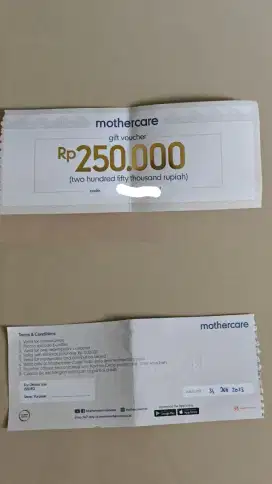 Voucher Mothercare 250rb