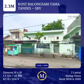 JUAL RUMAH KOST BALONGSARI TAMA TANDES SURABAYA 15 KAMAR DKT MANUKAN