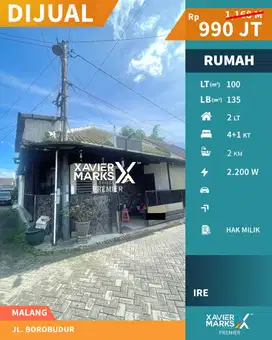 Dijual Rumah Hook Murah Siap Huni di Borobudur Malang