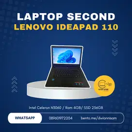 Laptop Lenovo Ideapad 110 Intel Celeron/ Ram 4GB/ SSD 256GB Second