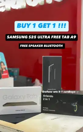 Samsung galaxy S25ultra free Tab A9
