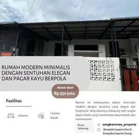 Rumah Modern Minimalis dengan Sentuhan Elegan dan Pagar Kayu Berpola