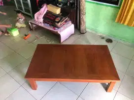 Meja lesehan jati asli