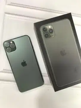 Iphone 11 pro max 512GB midgnigt green lengkap