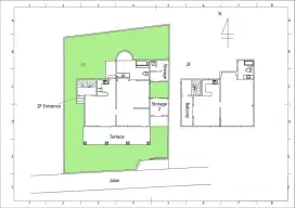 Renovation Deal 3.5are 2-Storey House  Long term Rent Kerobokan Canggu