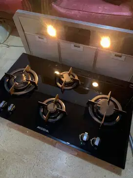 Kompor tanam Modena dan Cookerhood Electrolux satu set