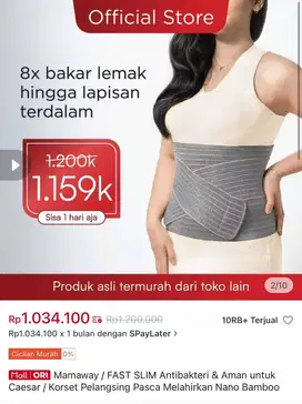 Dijual Murah Korset Pelangsing Pasca Melahirkan Nano Bambu  “MamaWay“