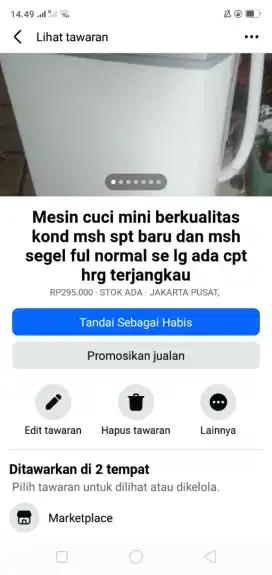 Mesin cuci mini berkualitas kond spt baru jarang dibpakai msh segel an