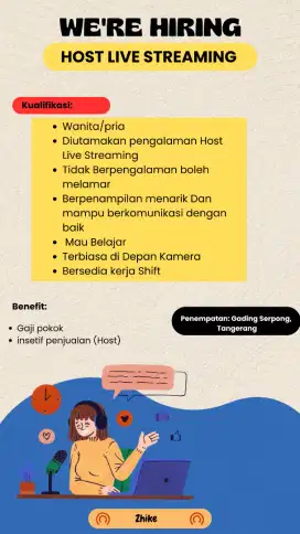 Host live streaming TikTok Dan shopee