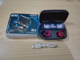 Headset Handsfree earphone bluetooth Led Smart with Powerbank