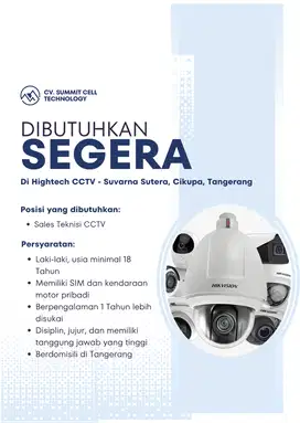 Lowongan Kerja Sales Teknisi CCTV - Suvarna Sutera