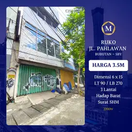 JUAL RUKO PAHLAWAN BUBUTAN SURABAYA SHM STRATEGIS TENGAH PUSAT KOTA