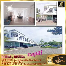 DIJUAL RUKO HOEK 2 Lantai di Aerobliss Citra 8 Jakarta Barat - FN